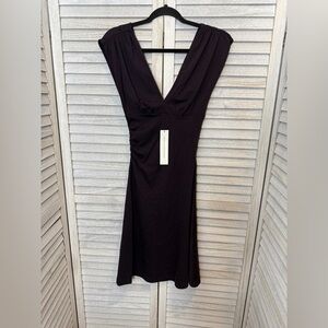 Diane vonFurstenberg NWT DVF Mula V-neck Ruched Knee Length Wool Cocktail Dress